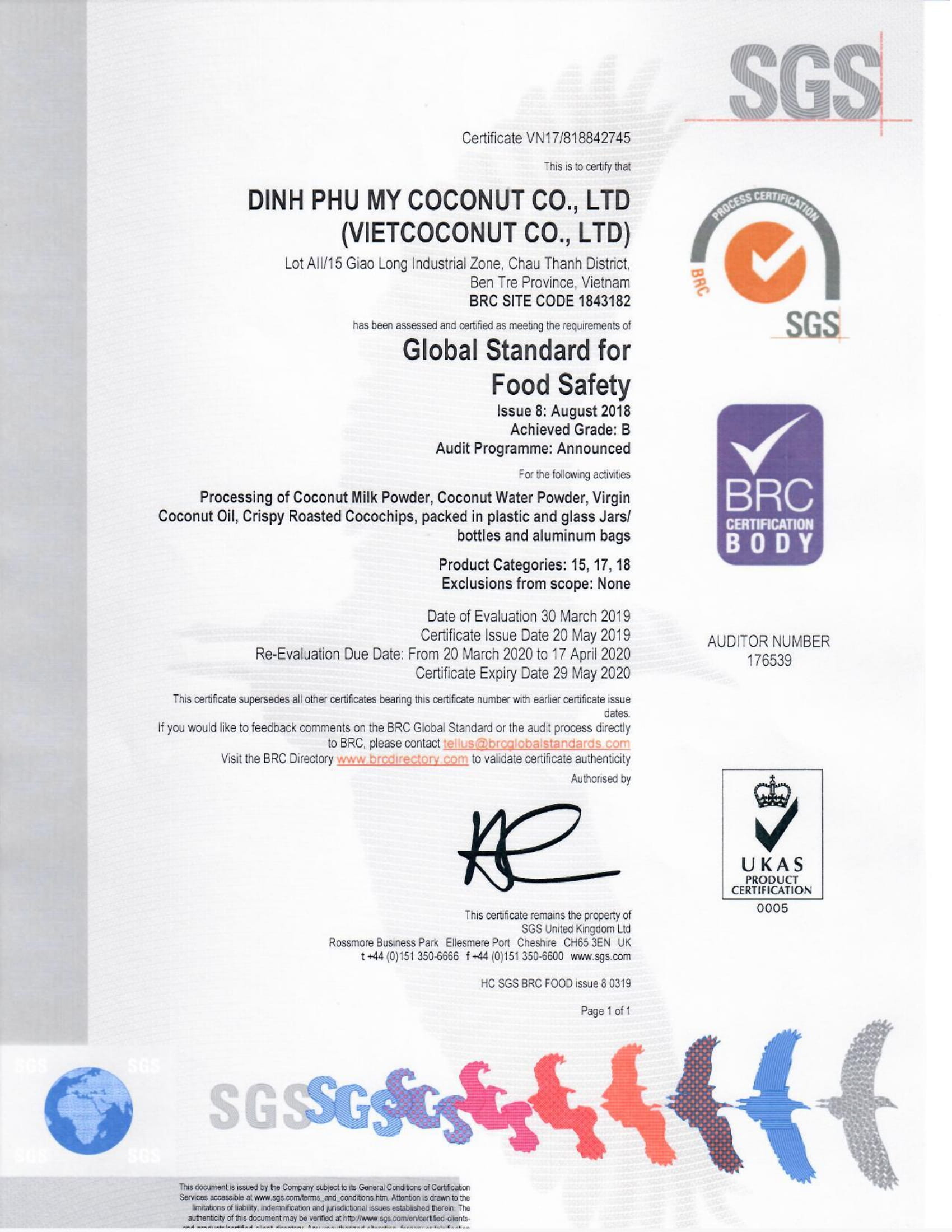 BRC cert 
